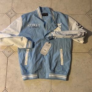 Men's Blue and White Jacket